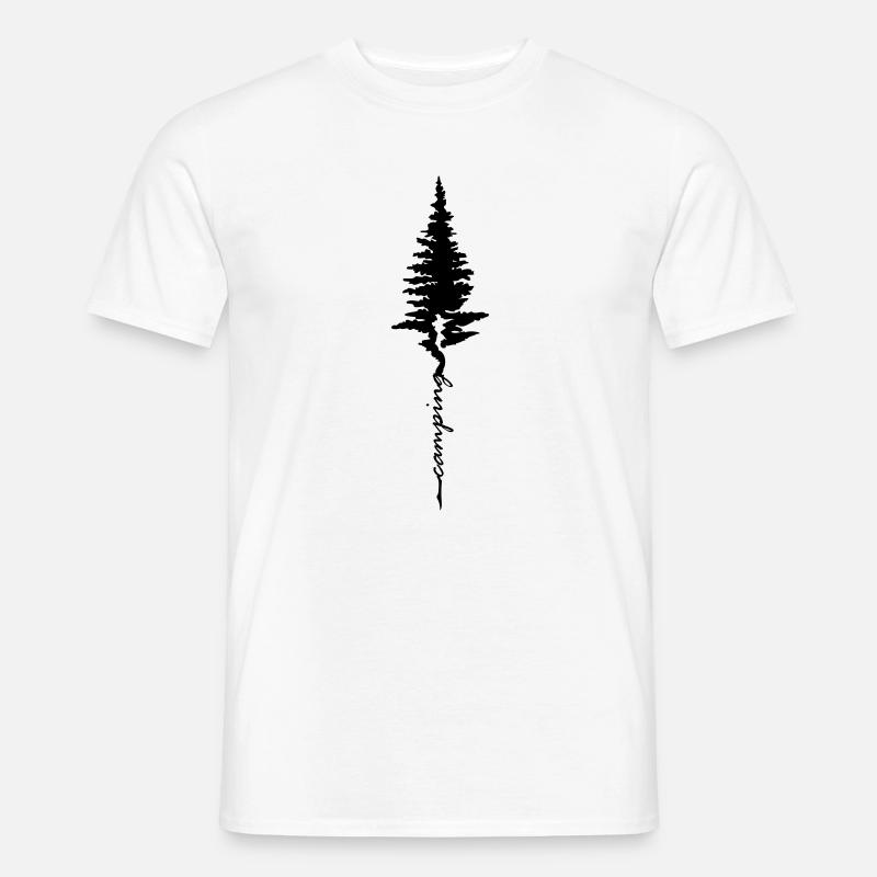Baum Camping Wandern - Männer T-Shirt - Weiß