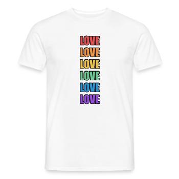Regenbogen Liebe LGBT Stolz - Männer T-Shirt - Weiß - Vorne - AI Model Male 178 dark (178cm)