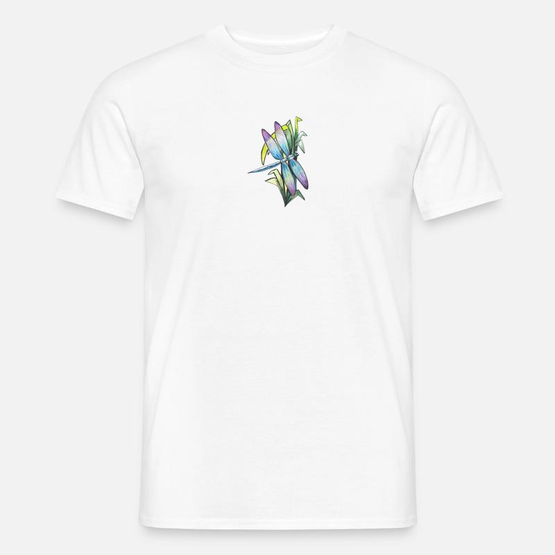Libelle - Männer T-Shirt - Weiß