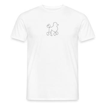 Caniche amant Amateur Fan Chien - T-shirt homme - blanc - Devant - AI Model Male 178 dark (178cm)