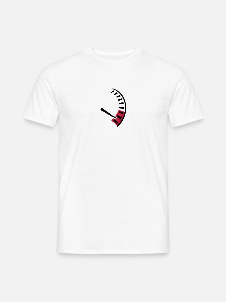 Tacho Geschwindigkeit - Männer T-Shirt - Weiß