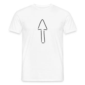 Arrow drawing sketch black - Men's T-Shirt - white - Front - AI Model Male 178 dark (178cm)