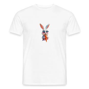 Funny Bunny Lotte - Männer T-Shirt - Weiß - Vorne - AI Model Male 178 dark (178cm)