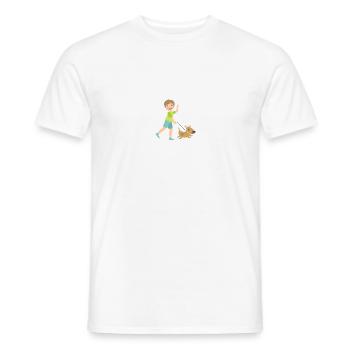Hund - Männer T-Shirt - Weiß - Vorne - AI Model Male 178 dark (178cm)