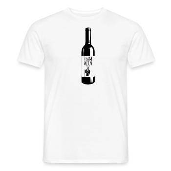 Team Wein, Wein, Weinflasche - Männer T-Shirt - Weiß - Vorne - AI Model Male 178 dark (178cm)