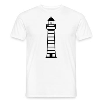 Lighthouse - Men's T-Shirt - white - Front - AI Model Male 178 dark (178cm)