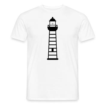 Lighthouse - Men's T-Shirt - white - Front - AI Model Male 178 dark (178cm)