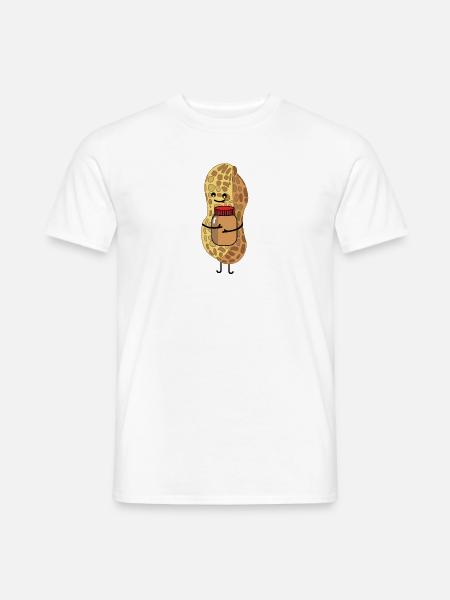 Süsse Erdnuss (b) - Männer T-Shirt - Weiß