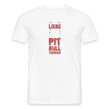 Ich liebe  Bull Terrier - Männer T-Shirt - Weiß - Vorne - AI Model Male 178 dark (178cm)