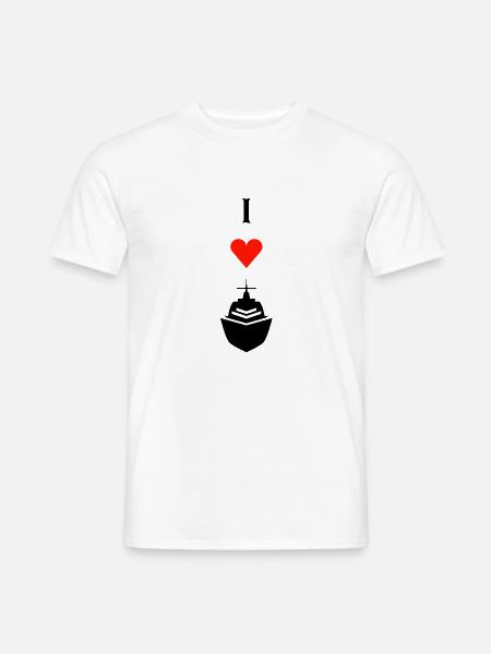 Ich liebe Kreuzfahrten - Männer T-Shirt - Weiß