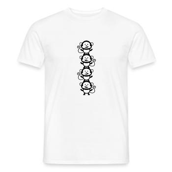 affen zirkus bande comic - Männer T-Shirt - Weiß - Vorne - AI Model Male 178 dark (178cm)