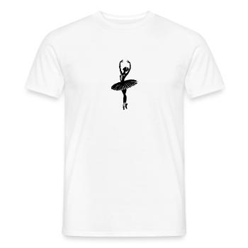 Bühnenkunst Graziöse Ballerina im Spitzentanz - Männer T-Shirt - Weiß - Vorne - AI Model Male 178 dark (178cm)