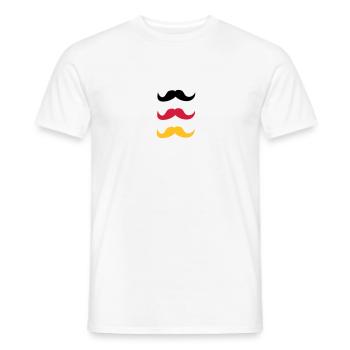 Moustaches pour l'Allemagne - T-shirt homme - blanc - Devant - AI Model Male 178 dark (178cm)