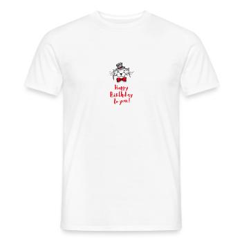 Bon anniversaire - T-shirt homme - blanc - Devant - AI Model Male 178 dark (178cm)