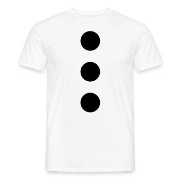 Schneemann Kostüm schwarze Steine Punkte Kreise - Männer T-Shirt - Weiß - Vorne - AI Model Male 178 dark (178cm)
