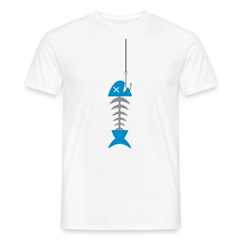 Poissons poissons des pêcheurs de poissons crâne s - T-shirt homme - blanc - Devant - AI Model Male 178 dark (178cm)