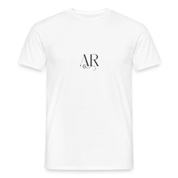 Klassische Eleganz AR Monogramm - Männer T-Shirt - Weiß - Vorne - AI Model Male 178 dark (178cm)
