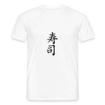 "Sushi" - caractère japonais pour les sushis - T-shirt homme - blanc - Devant - AI Model Male 178 dark (178cm)