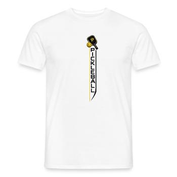 PICKLEBALL - Men's T-Shirt - white - Front - AI Model Male 178 dark (178cm)
