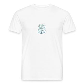 Sommer - Männer T-Shirt - Weiß - Vorne - AI Model Male 178 dark (178cm)