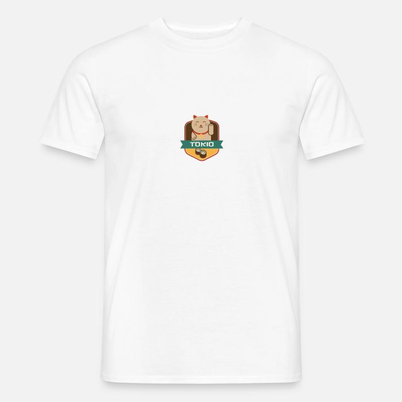 Katze in Tokyo - Männer T-Shirt - Weiß