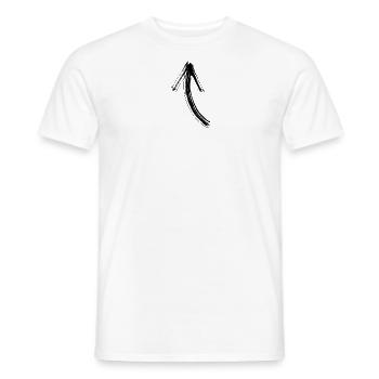 Face Arrow Attention Pillar - Men's T-Shirt - white - Front - AI Model Male 178 dark (178cm)