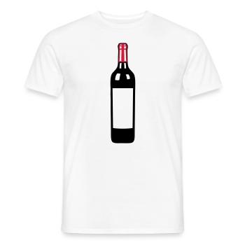 Rotwein-Flasche Weinflasche plonk - Männer T-Shirt - Weiß - Vorne - AI Model Male 178 dark (178cm)