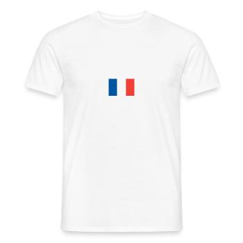 France, drapeau - T-shirt homme - blanc - Devant - AI Model Male 178 dark (178cm)
