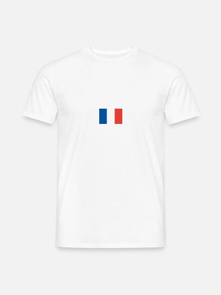 Frankreich, Flagge - Männer T-Shirt - Weiß