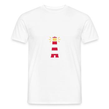 lighthouse - Men's T-Shirt - white - Front - AI Model Male 178 dark (178cm)