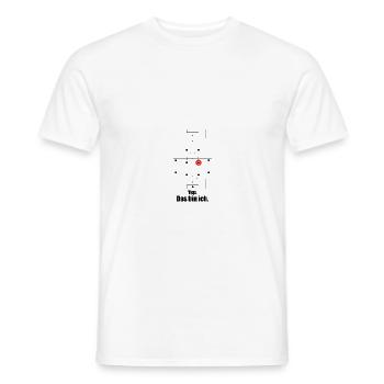 Zentral Mittelfeld ZM Position Fußball T-Shirt - Männer T-Shirt - Weiß - Vorne - AI Model Male 178 dark (178cm)