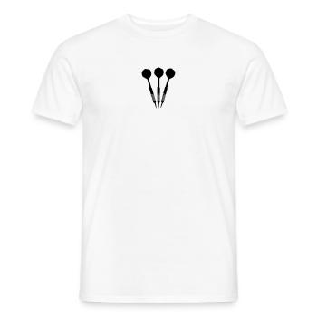 dard, 180, triple, fléchettes, club, acier,double - T-shirt homme - blanc - Devant - AI Model Male 178 dark (178cm)