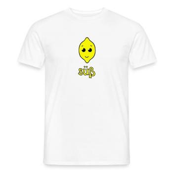 Zitrone süss - Männer T-Shirt - Weiß - Vorne - AI Model Male 178 dark (178cm)