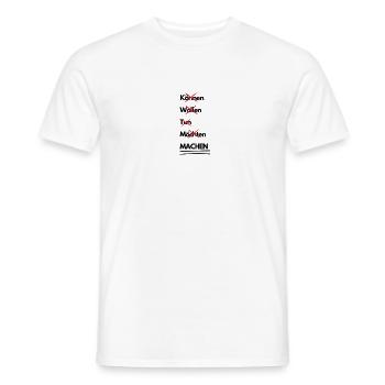 „Carpe Diem“ – Nutze den Moment. Motivation - Männer T-Shirt - Weiß - Vorne - AI Model Male 178 dark (178cm)