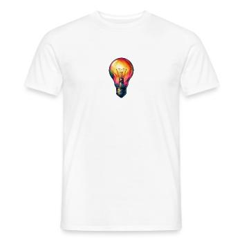 Glühbirne - Männer T-Shirt - Weiß - Vorne - AI Model Male 178 dark (178cm)