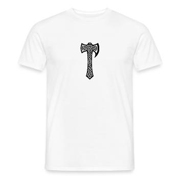 Axt in Keltischen Knoten Tattoo Style - Männer T-Shirt - Weiß - Vorne - AI Model Male 178 dark (178cm)
