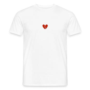 love, broken love, broken heart, #brokenlovepoems - Männer T-Shirt - Weiß - Vorne - AI Model Male 178 dark (178cm)