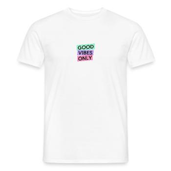Bonnes vibrations seulement - T-shirt homme - blanc - Devant - AI Model Male 178 dark (178cm)