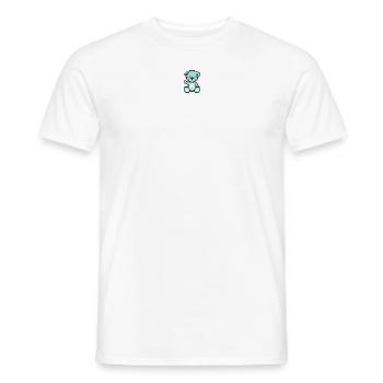 Pixel MiniBear Pastel Green - T-shirt homme - blanc - Devant - AI Model Male 178 dark (178cm)