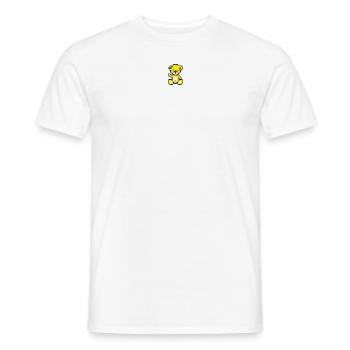Pixel MiniBear Neon Yellow - T-shirt homme - blanc - Devant - AI Model Male 178 dark (178cm)