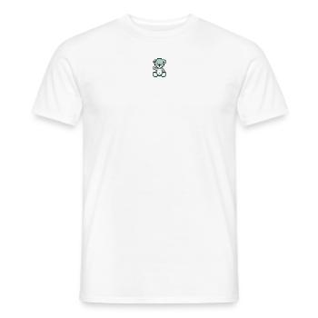Pixel MiniBear Pastel Cyan - T-shirt homme - blanc - Devant - AI Model Male 178 dark (178cm)
