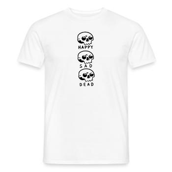 Happy Sad Dead Skulls - T-shirt homme - blanc - Devant - AI Model Male 178 dark (178cm)