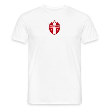 Haute Savoie 74 Montagnes drapeau armoiries - T-shirt homme - blanc - Devant - AI Model Male 178 dark (178cm)