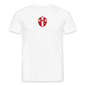 Savoie 73 Montagnes drapeau armoiries - T-shirt homme - blanc - Devant - AI Model Male 178 dark (178cm)
