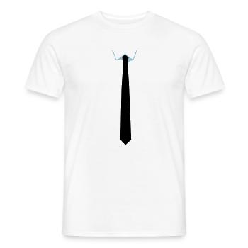tie - Men's T-Shirt - white - Front - AI Model Male 178 dark (178cm)