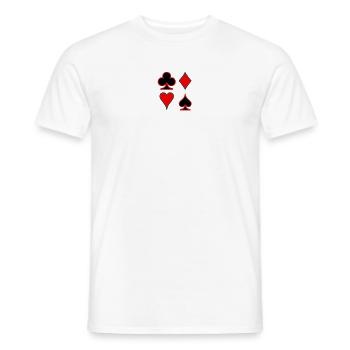Poker Deck Dealer Trumpf Spielkarten Skat Canasta - T-shirt homme - blanc - Devant - AI Model Male 178 dark (178cm)