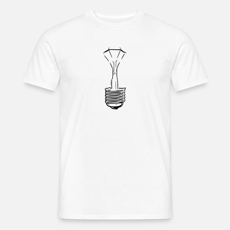 Lampe mit defektem Glaskolben - Männer T-Shirt - Weiß