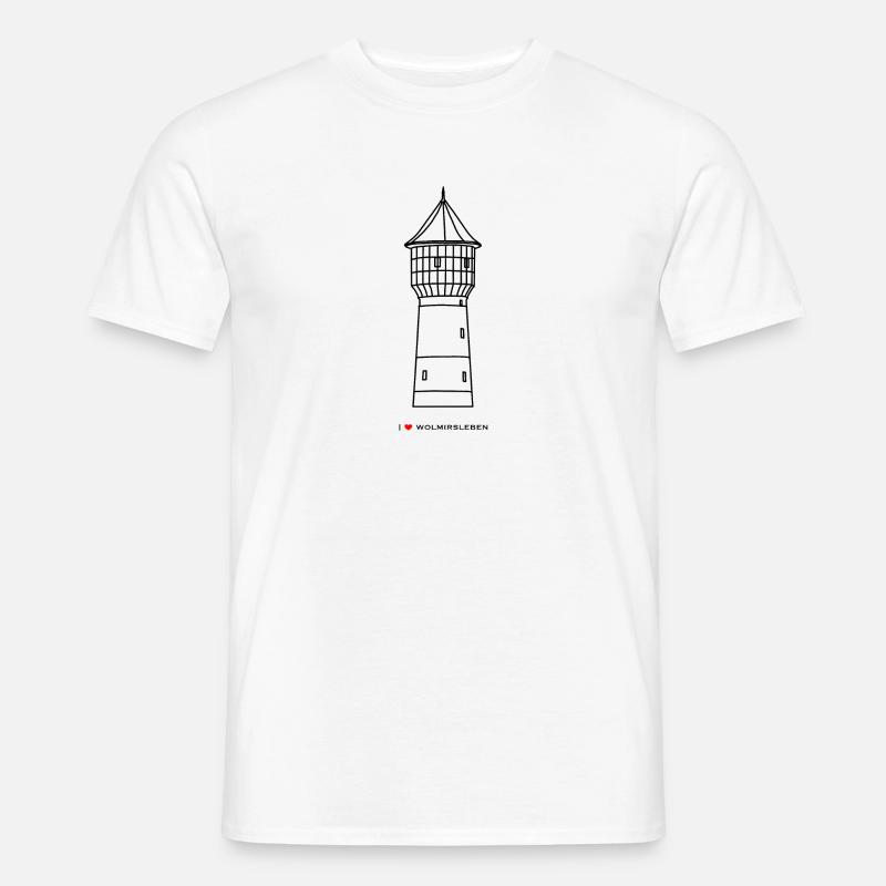 Wasserturm heller HG - Männer T-Shirt - Weiß
