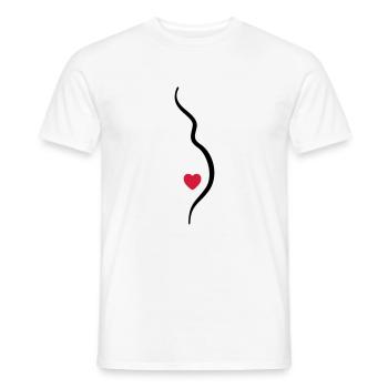 babybauch - T-shirt homme - blanc - Devant - AI Model Male 178 dark (178cm)