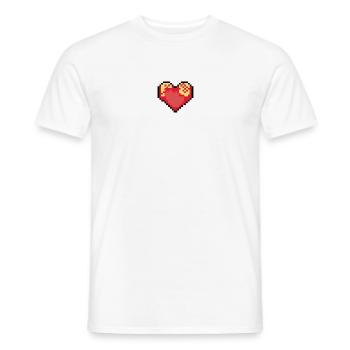 Bonheur PixelHeart - T-shirt homme - blanc - Devant - AI Model Male 178 dark (178cm)